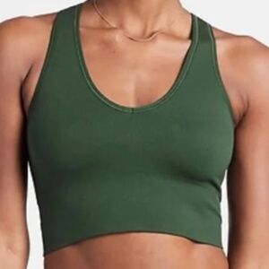 New Athleta Aurora Seamless Crop Tank Top Seaweed Snack Green Medium M NWT $44